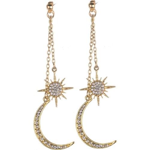 Moon Star Ear-nail Earrings