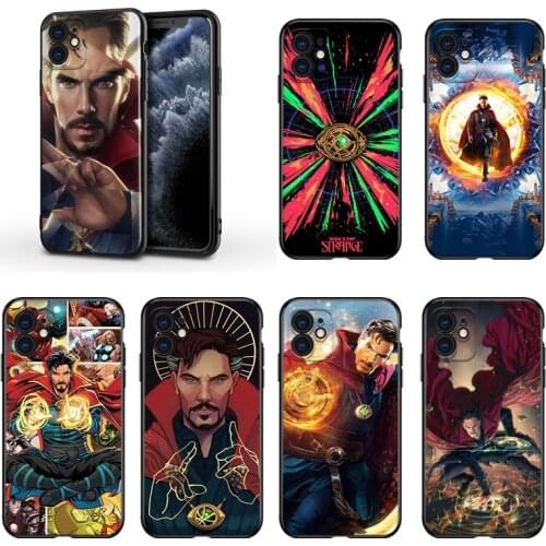 Marvel Avengers Doctor Strange For Apple iPhone 13 12 11 Mini XS XR X Pro MAX SE 2020 8 7 6 5 5S Plus Black Silicone Phone Case