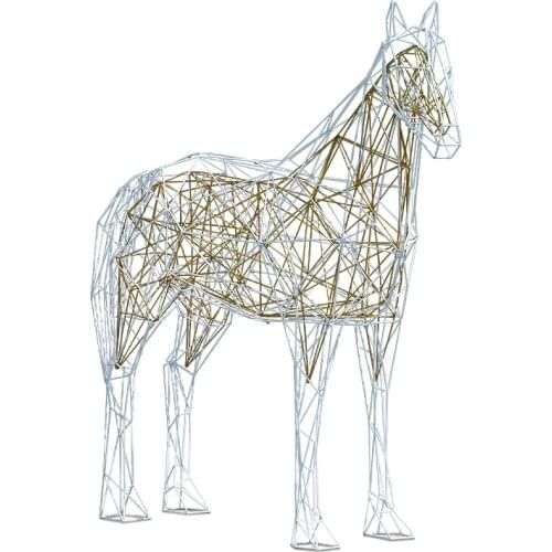Modern abstract creative hotel lobby metal floor sculpture sales office hallway horse crafts ornaments