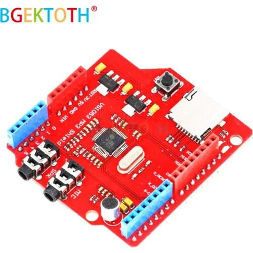 VS1053 VS1053B Stereo Audio MP3 Player Shield Record Decode Development Board Module With TF Card Slot For Arduno UNO R3 One
