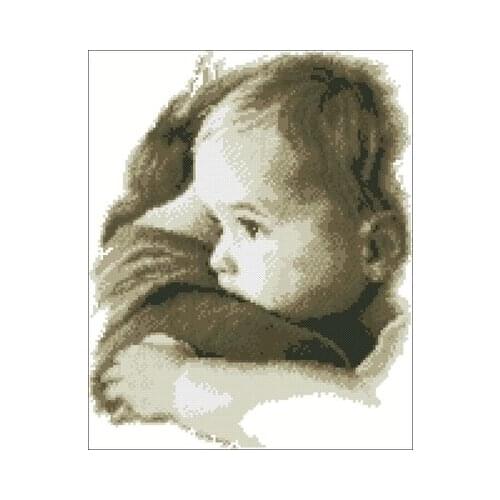 VV_PN-0158510 Mothers embrace Counted Cross Stitch 11CT 14CT 18CT Cross Stitch Kits Embroidery Needlework Sets