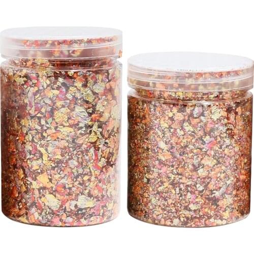 10g Gold Foil Flakes Gold Leaf Fragments for Gilding Nail Decoration Manicure Art Craft Painting Frame Variegated Schabin Flakes