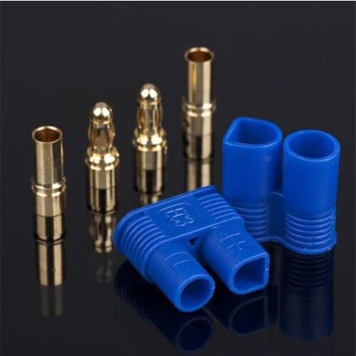 10sets 1 Male/1 Female Connector 2 Male / 2 Female 5MM bullet Plugs adapter EC5 Style