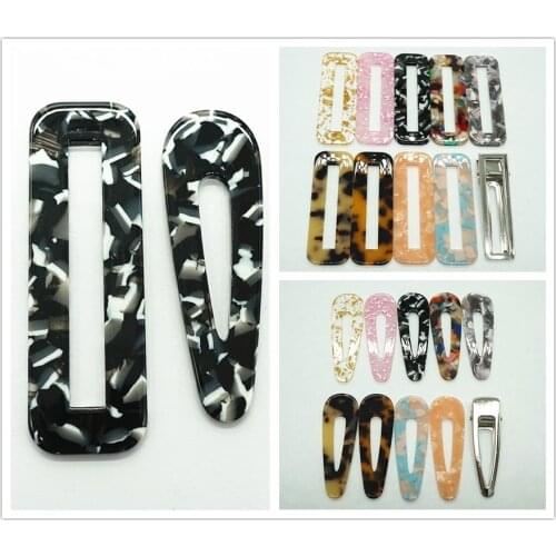 10pcs Acrylic tip clip square clip patch, multiple colors are available, multiple sizes can be customized, hairpin accessories