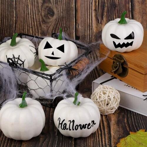 12 Pcs Halloween Simulation Pumpkin Plastic Fake Pumpkin Party Scene Layout DIY Craft Decoration