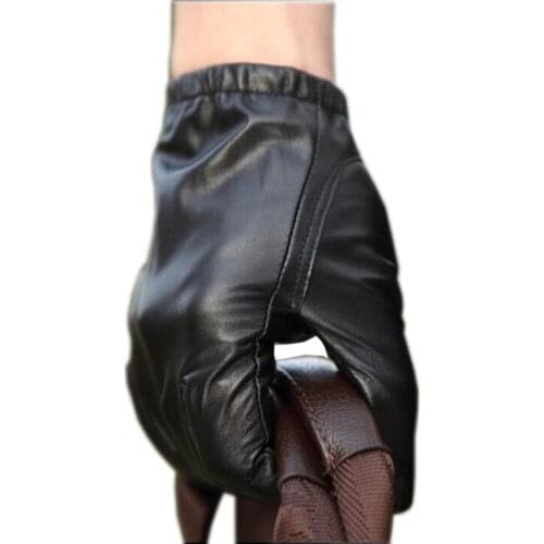 2019 Top Fashion Men Genuine Leather Gloves Wrist Sheepskin Glove For Man Thin Winter Driving Five Finger Rushed HP513-03