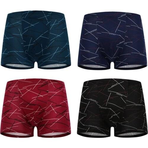 Mens 4 pieces of underwear mens seamless boxer shorts underwear comfortable and breathable bodybuilding camouflage mens under