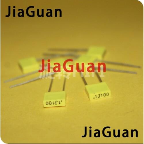 50PCS AV R82 100NF 100V P5MM copper film capacitor KEMET 104/100V MKT 0.1UF 100N Italy Arcotronics 0.1uF/100V yellow