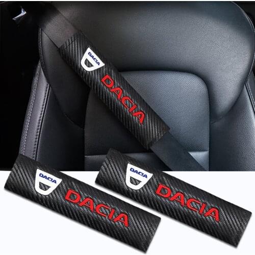 2PCS Car Styling Seat Belt Cover Seat Belt Shoulder Guard For Dacia Duster Logan MCV Sandero Stepway Dokker Lodgy Accessories