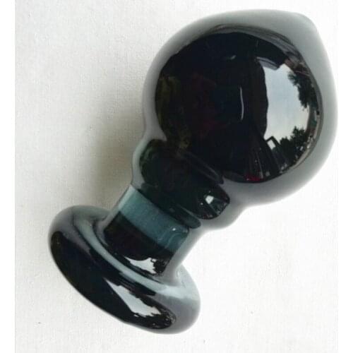 Big Glass Beads Anal Plug Crystal Glass Butt Plug Vaginal Dilation Sex Toys for Women Men Masturbation Prostate Massager Ass Toy