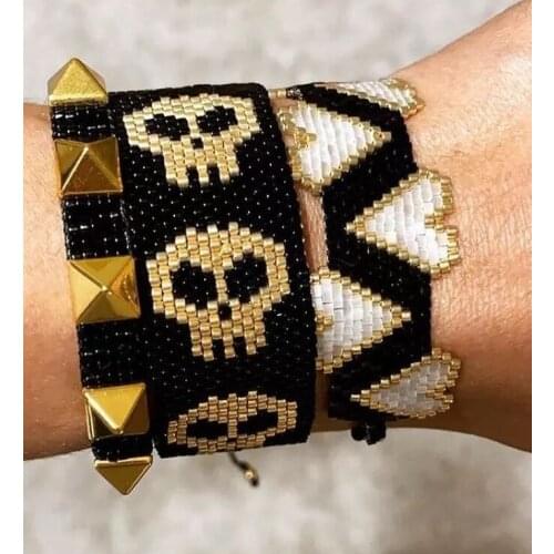 Pretty Bead New Hand-made Weaving Miyuki Bracelets Tassel Boho love heart Charm Jewelry Gift For Women Girls Valentines Day