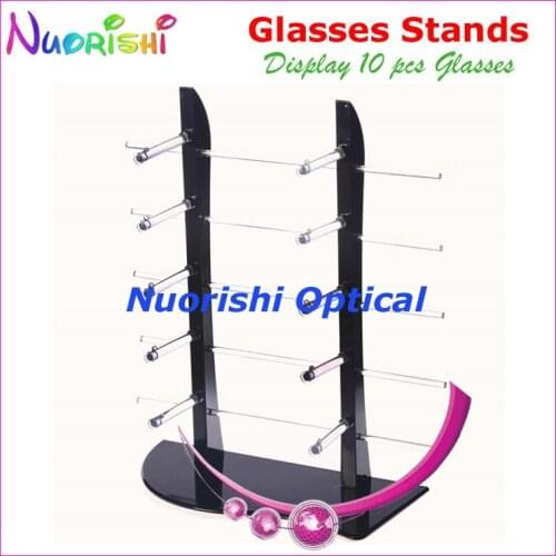 Black Red Eyeglass Sunglass Eyewear Glasses Store Display Stand Props Shelf Show 10pcs Glasses On Counter CK303-10 Free Shipping