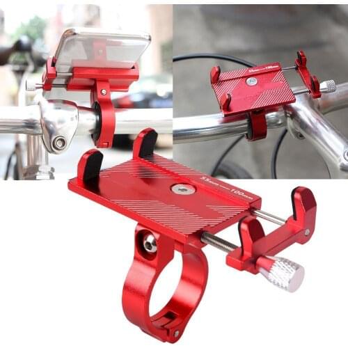 Aluminum Alloy Bicycle Phone Holder Motorcycle Handlebar Mount for 3.5-6.2" Smart Phone for iPhone Xs Max Xr X 8 Samsung Xiaomi