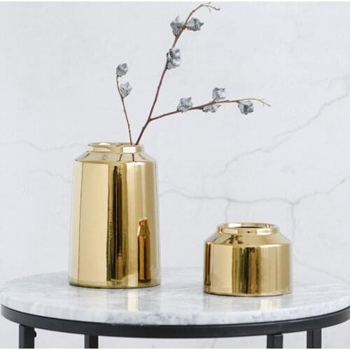 Home decorative flower pots planters copper vase party wedding decor