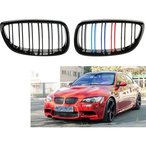 Double line M-Color Kidney Grill Grille for BMW E92 E93 3 Series Coupe Cabriolet