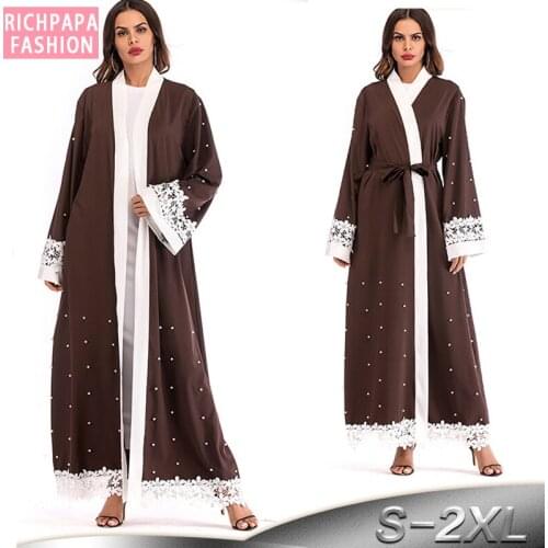 Robe Dubai Abaya Kaftan Islam Women Long Muslim Dress Abayas For Women Cardigan Hijab Dress Elbise Turkish Islamic Clothing