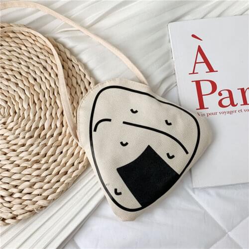 Cartoon Rice Ball Canvas Children Coin Purse Cute Baby Girls Casual Messenger Bags Boys Kids Small Change Wallet Accessories