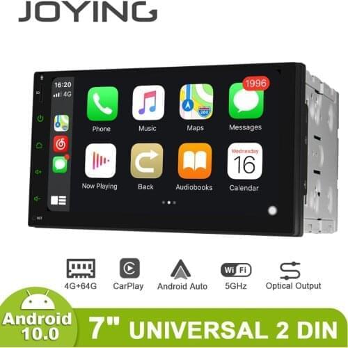 Joying 7"Universal 2 din Android 10 Car Radio Stereo Autoradio Carplay 4G 64G OBD2 Head Unit GPS Navigation WIFI golf 7