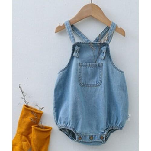 Summer Baby Boy Girl Romper Children Braces Cowboy Romper Kids Baby Boy Girl Clothes Romper Infant Baby Boy Girl Romper