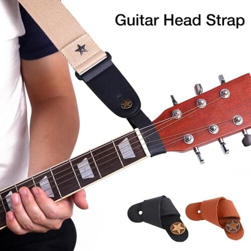 Guitar Strap Leather Head Adjustable Shoulder Strap For Guitar Electric Guitar Bass Guitar Parts Accessories