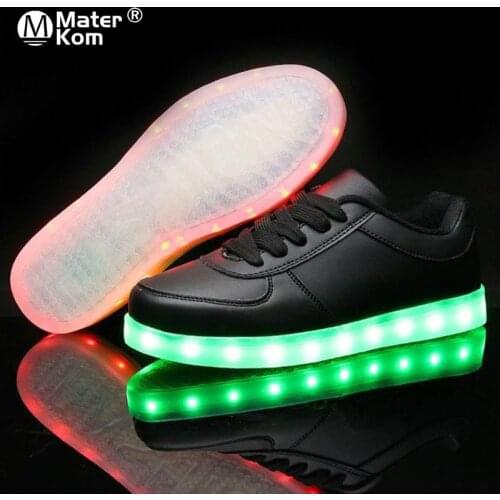 Size 35-44 Men Led USB Charging Glowing Casual Shoes Women Anti-slippery Light Up Sneakers Mens Sneakers with Luminous Sole