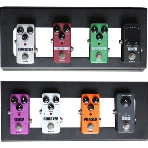 Black Aluminium Effects Pedalboard with Storage Bag Soft Case Set for Guitarist