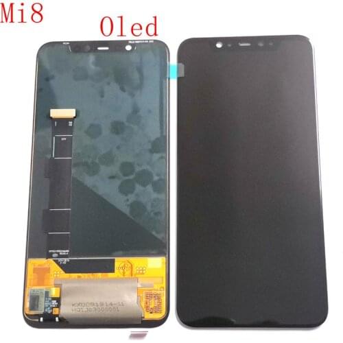 Oled 6.21"For Xiaomi mi8 Lcd Screen Display WIth Touch Glass DIgitizer Assembly Replacement mi8 lcd Parts M1803E1A