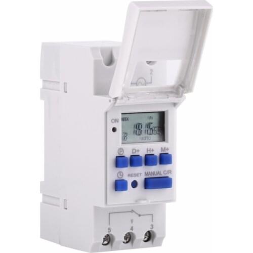 Programmable Digital Timer Switch Microcomputer Electronic Weekly Timer Time Relay Control 220V 110V 12V 24V 16 On 16Off Timer