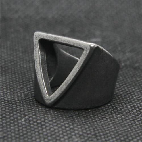 Drop Ship 7-13 New Cutout Vintage Mens Ring 316L Stainless Steel Mens Punk Cool Ring