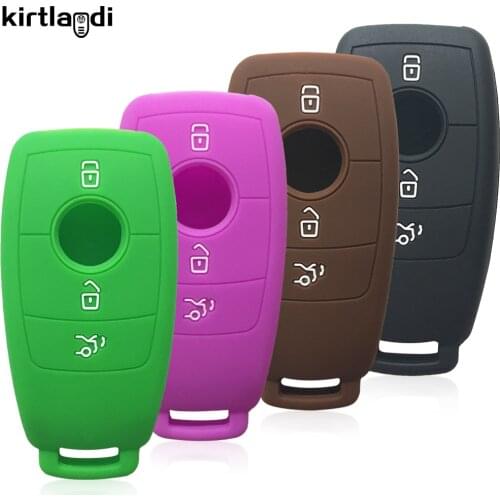 Silicone Car Key Cover Case Shell Bag Protective for Mercedes Benz GLC AMG GLC300 C200 C180 A200 A220 C260 E300 S450 C43 E53 S65