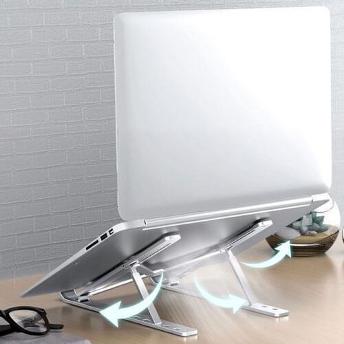 YuBeter Foldable Adjustable Aluminium Alloy + Silicone non-slip Laptop Stand Notebook Holder PC Tablet Base Rack Cooling Bracket