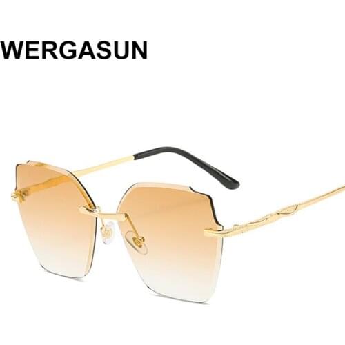 WERGASUN Brand Designer Sunglasses Women High Quality Retro Sunglasses Women Square Sunglasses Women Luxury Oculos De Sol