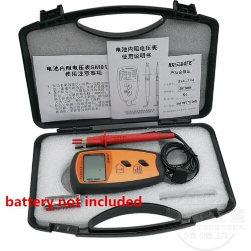Battery Resistance Voltmeter Internal Impedance Meter LCD Rechargeable Battery Impedance internal resistance Tester SM8124A