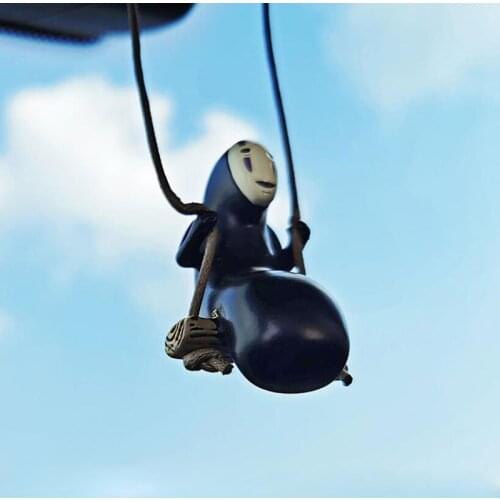 Studio Ghibli Spirited Away No Face Man Figures Toys DIY Decor Miyazaki Hayao Swing Ghost Decoration Mini Figure Model Figurine