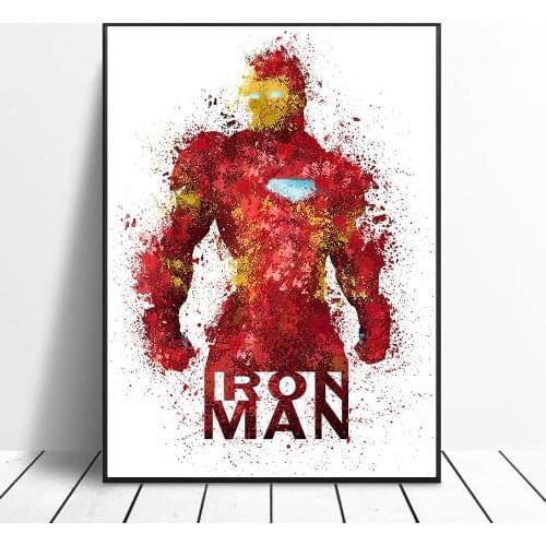 Superhero Wall Art Canvas Painting Kids Teens Room Wall Decor Marvel Superhero Classic Cartoon Character Posters and Prints
