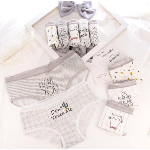 VDOGRIR Cotton Print Briefs Women Panties Sexy Underwear Women Lingerie Seamless Underpants Lady Intimates Low Waist Soft Panty