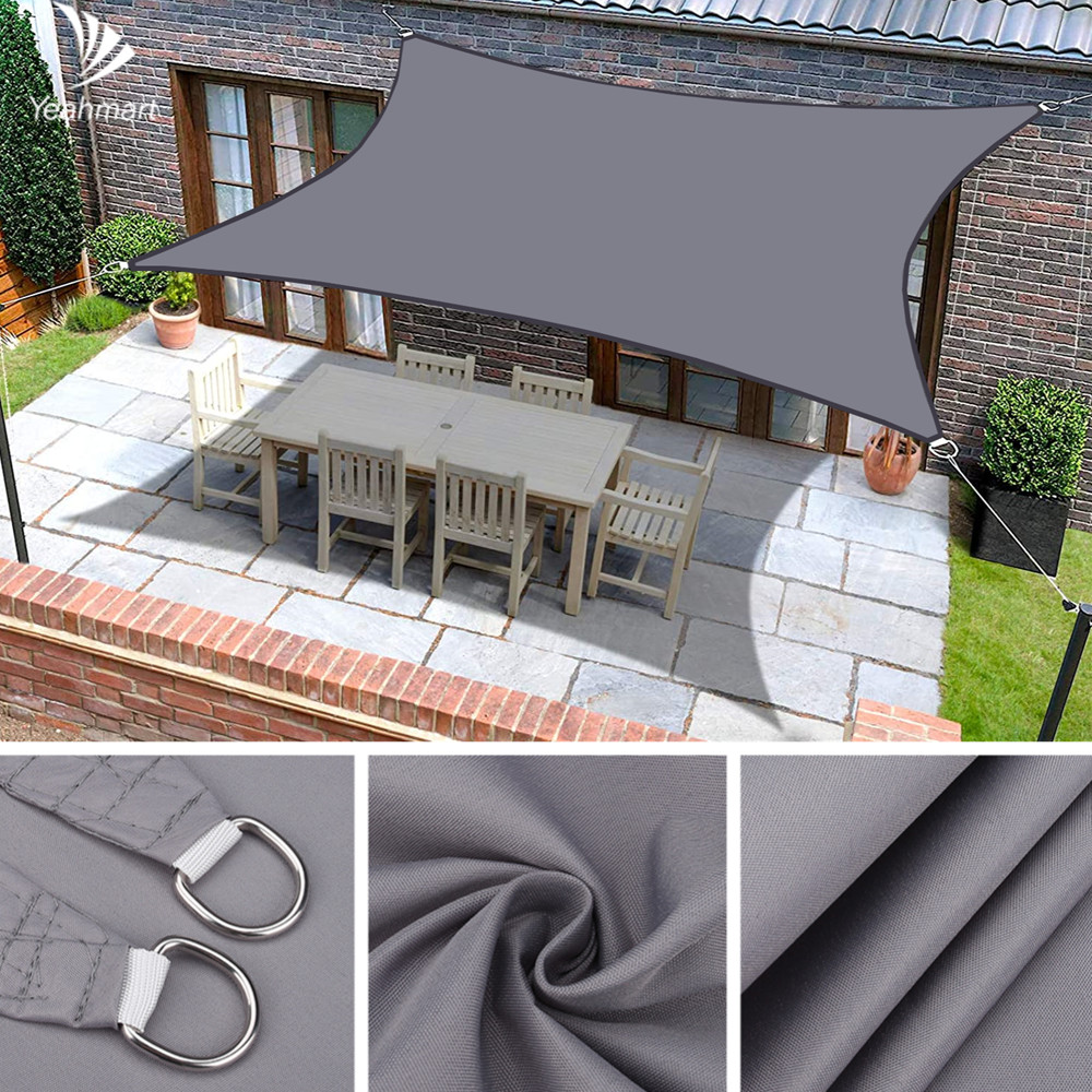 5x3/4x3/3.6x3.6M 1800D Waterproof Sun Shade Sail Awning Sun Shading Net Canopy Tent Outdoor Garden Sun Shelter Large Shade Cloth