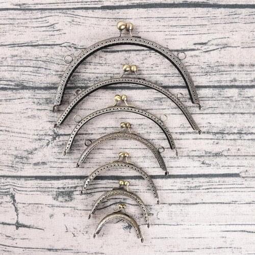 Wallet Clips Semicircle Metal Clasp Frame Handle Coin Purse Bag Craft Frame Kiss