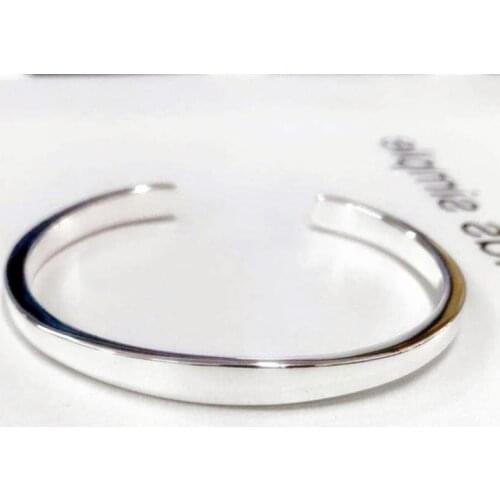 Sole Memory Fashion Glossy Simple Temperament 925 Sterling Silver Female Resizable Bracelets SBR160