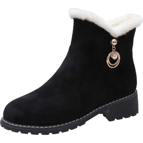 Winter Women Boots Womens Shoes Warm Fur Plush Lady Casual Shoes Lace Up Fashion Sneakers Zapatillas Mujer Platform Snow Boots