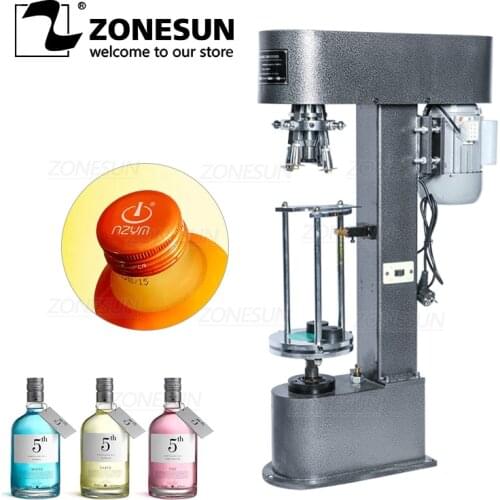ZONEUN D-type Metal Theft Proof Cap Locking Machine Capping Machine Easy Operation Capper Sealer Aluminum Cap Crimping Machine