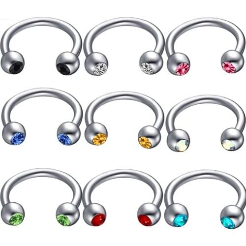 1Pcs Fashion Titanium Steel Nose Ring Medical Stainless Steel Nose Piercing Earrings C-type Nostril Pierced Accessories