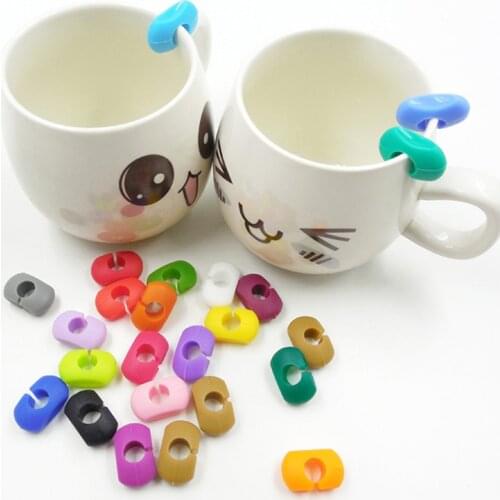 1 Pack Wine Glass Marker Round Identification Ring Silicone Party Cup Labels Tag Signs For Party