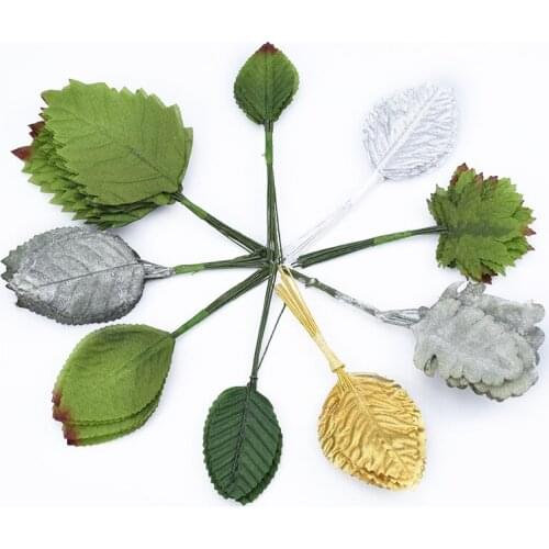 12 pieces Vases for Home decoration accessories scrapbooking wedding decorative flowers wreaths Silk leaves artificial plants
