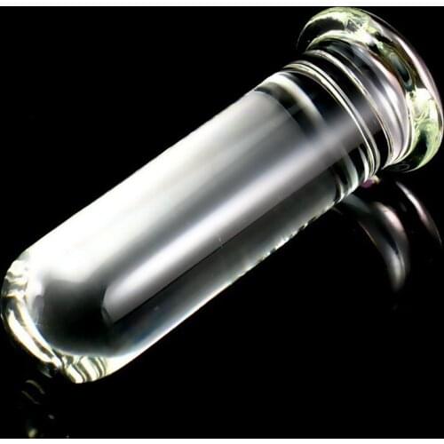 4.5cm Large Butt Plug Big Crystal Dildo G spot Stimulator Pleasure Wand for Women Men Adult Products Masturbation Glass Dildo