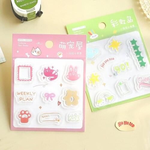 4PCS/LOT cocoa world series stamp DIY silica gel stamps stationery scrapbooking standard stamp