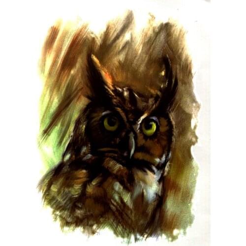 5pcs Owl In the Night Waterproof Temporary Tattoo Sticker Decals Body Art Tatoo Men Henna Tattoo cheap stuff adesivos