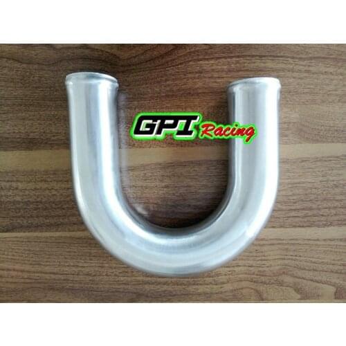 180 Degree Elbow Aluminum Turbo Intercooler Pipe Tube Length 600mm NEW GPI 57mm 2.25"