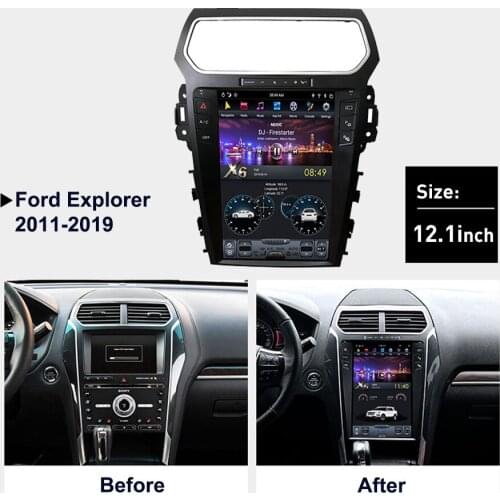 PX6 2 Din Car Radio Bluetooth Screen Android 9 GPS Navigation Multimedia Player For Ford Explorer 2016 2019 AutoRadio Head Unit