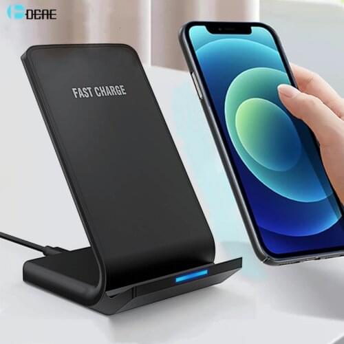 DCAE 15W Qi Wireless Charger Holder For iPhone 12 11 XR 8 X XS Samsung S21 S20 S10 Fast Wireless Charging Station Phone Charger